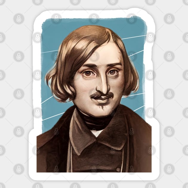 Russian Novelist Nikolai Gogol illustration Sticker by Litstoy 